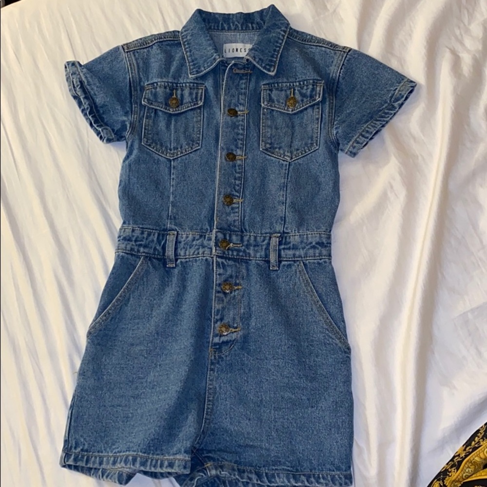 Jean, collard romper